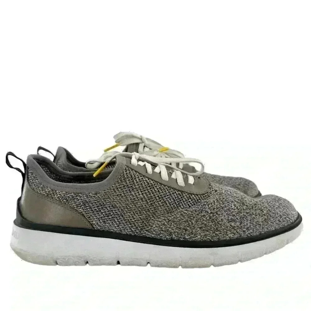 Cole haan mens generation sneakers 11.5 44.5 gray zero grade knit lightweight